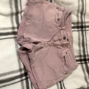 Pale Pink/Mauve Denim Shorts